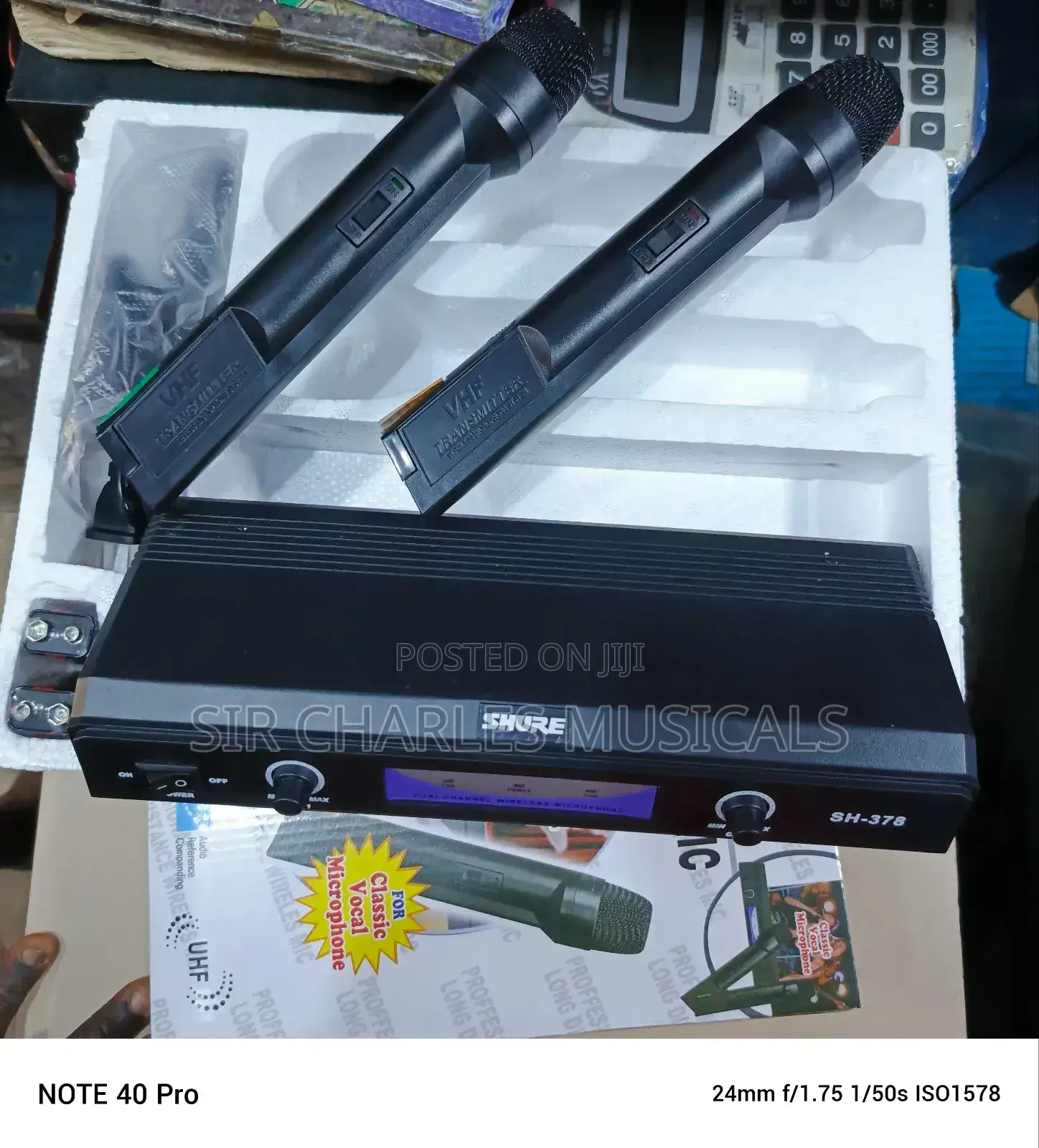 Shure Sh-378 Professional Wireless Microphone