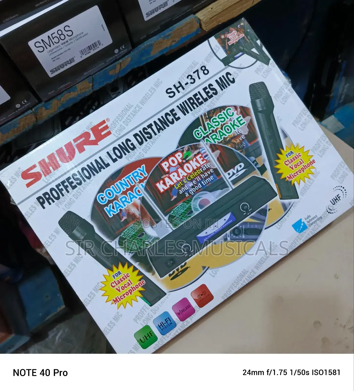 Shure Sh-378 Professional Wireless Microphone