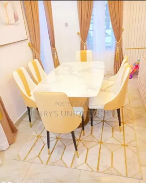 Dining Table White Gold