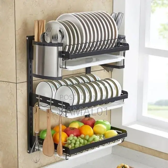 Wall Mount Dish Rack - Space Saving Kitchen