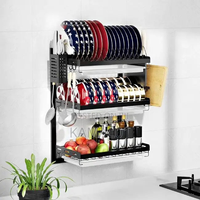 Wall Mount Dish Rack - Space Saving Kitchen