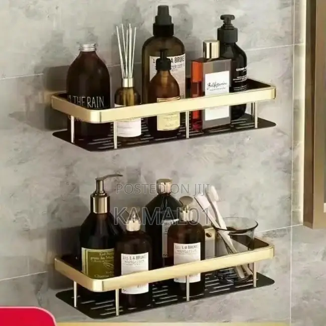 1pc Multifunctional Aluminium Kitchen Rack, Bathroom Storage