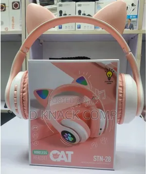 Wireless Cat Ear LED Luminous Bluetooth Foldable Earphone