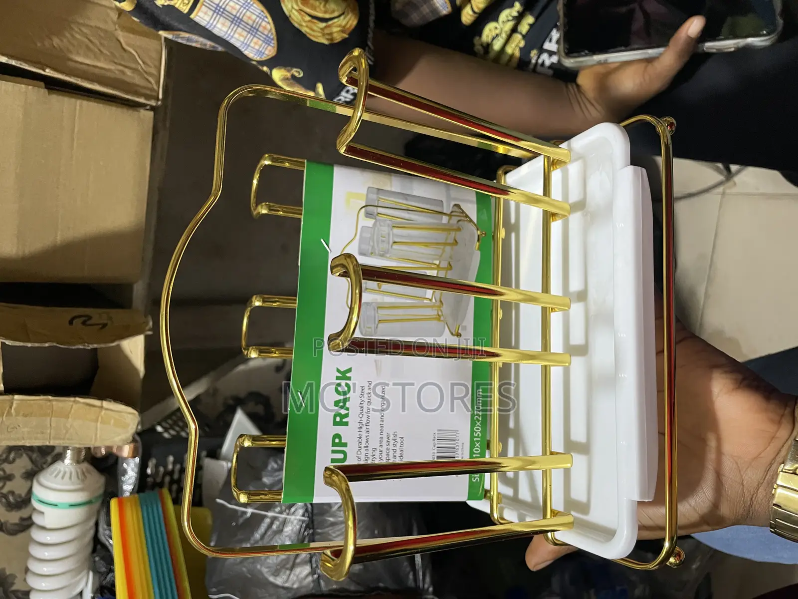Beautiful Gold Cup Rack