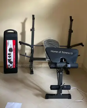 Bench Press With 50kg Barbell Set