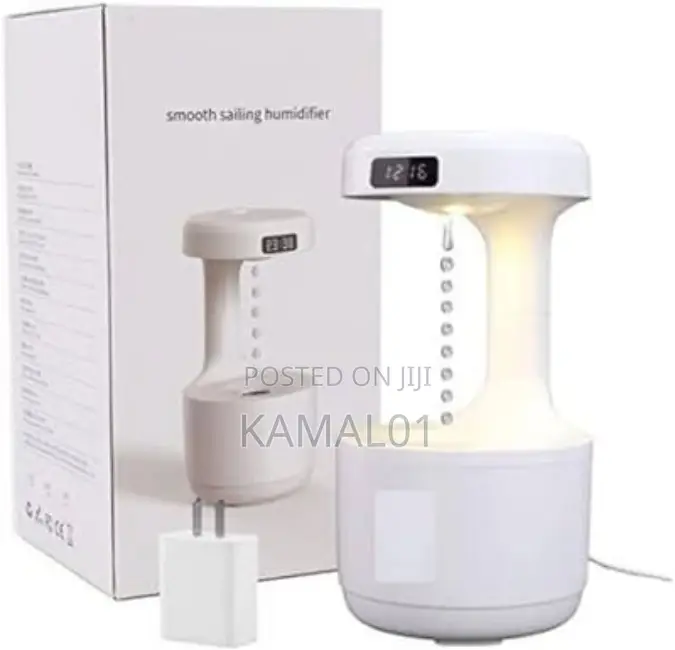 Anti-Gravity Humidifier With Clock Water Drop