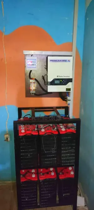Full Solar Energy Installation With 6 Batteries and Inverter