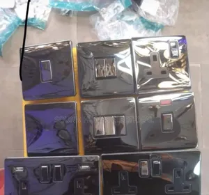 Black Metal Stainless Switches and Sockets
