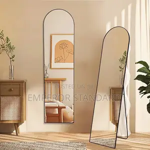 Full Body Mirror Full Length Standing Hanging Mirror, Black