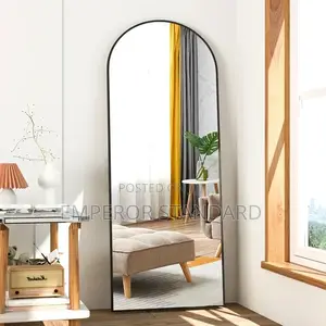 Full Body Mirror Full Length Standing Hanging Mirror, Black