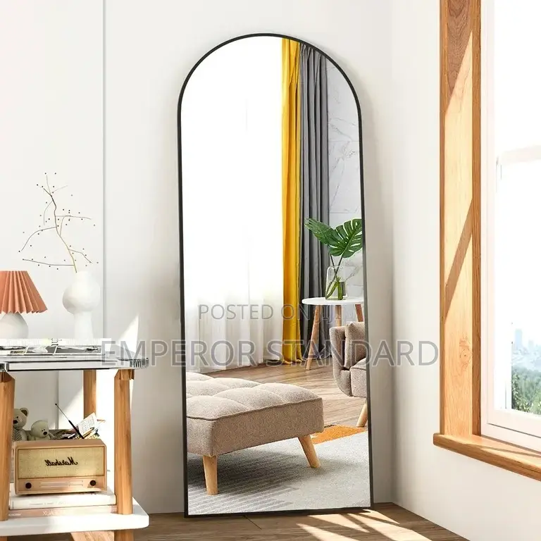 Full Body Mirror Full Length Standing Hanging Mirror, Black