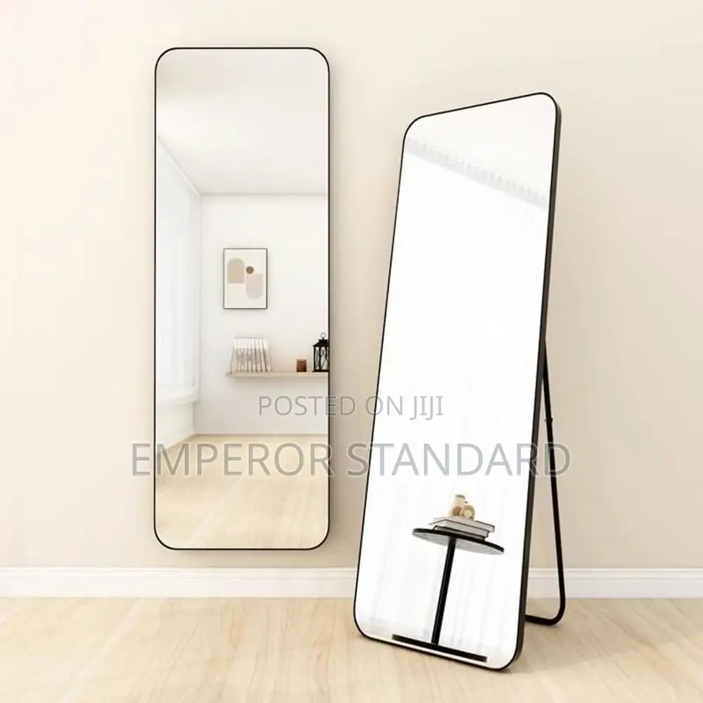 Full Body Mirror Full Length Standing Hanging Mirror, Black