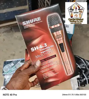 Original Shure Sh-6.3 Professional Wired Dynamic Microphone