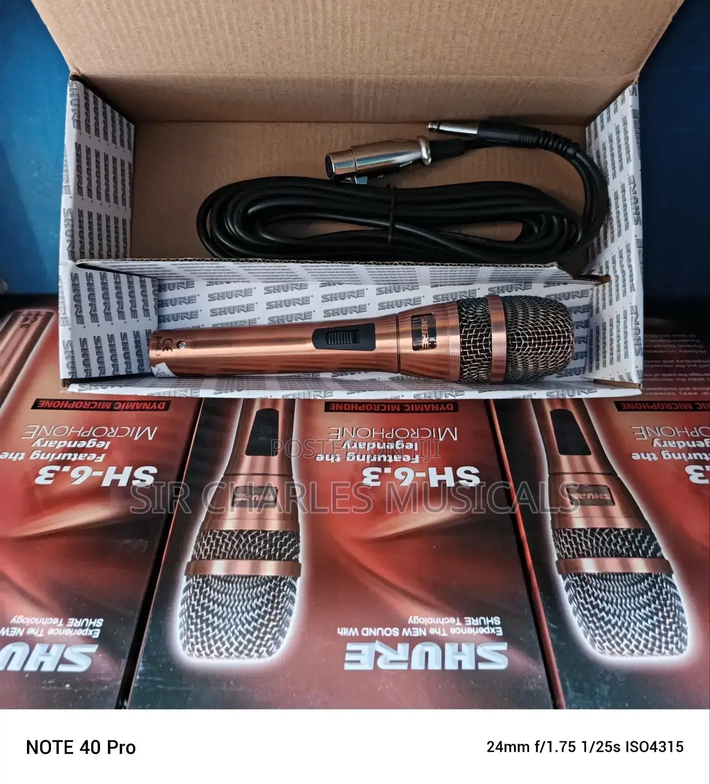 Original Shure Sh-6.3 Professional Wired Dynamic Microphone