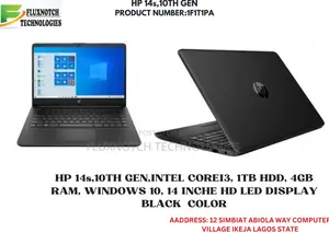 New Laptop HP 14S 4GB Intel Core I3 HDD 1T