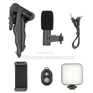 LED Vlogging Tripod Stand With Microphone