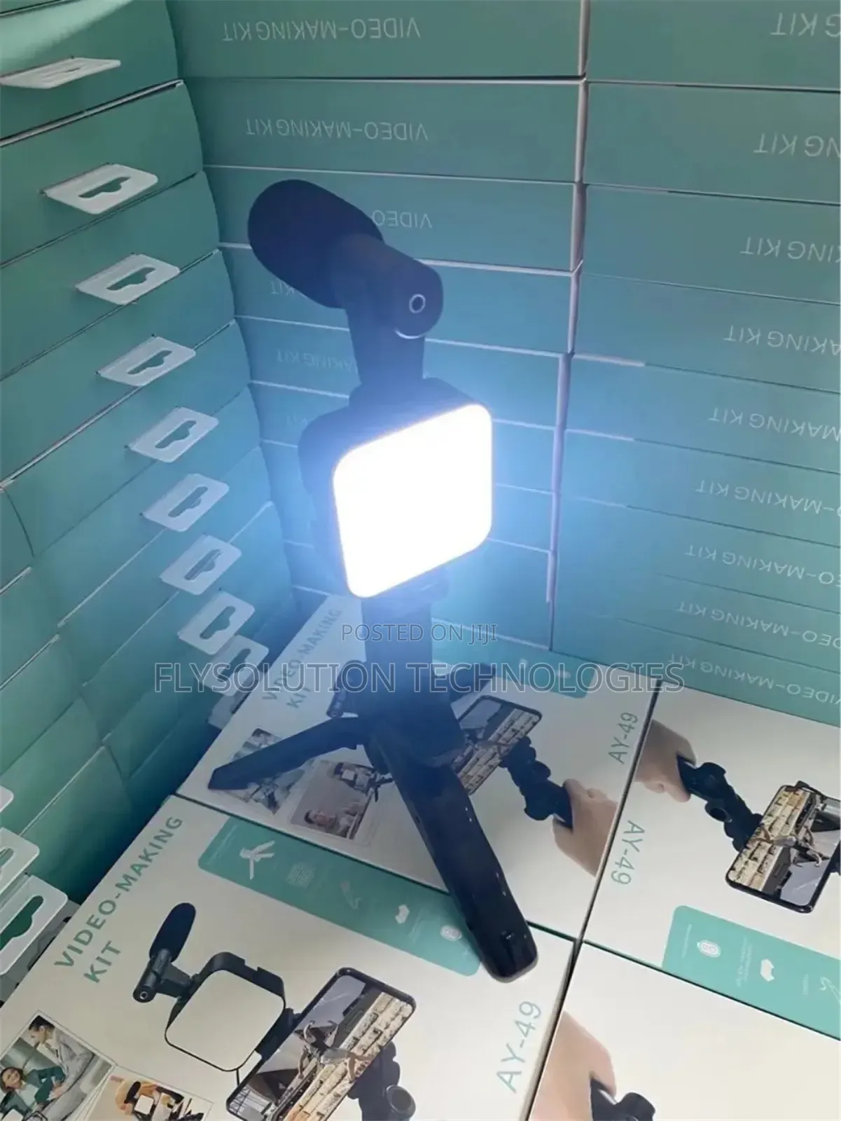 LED Vlogging Tripod Stand With Microphone