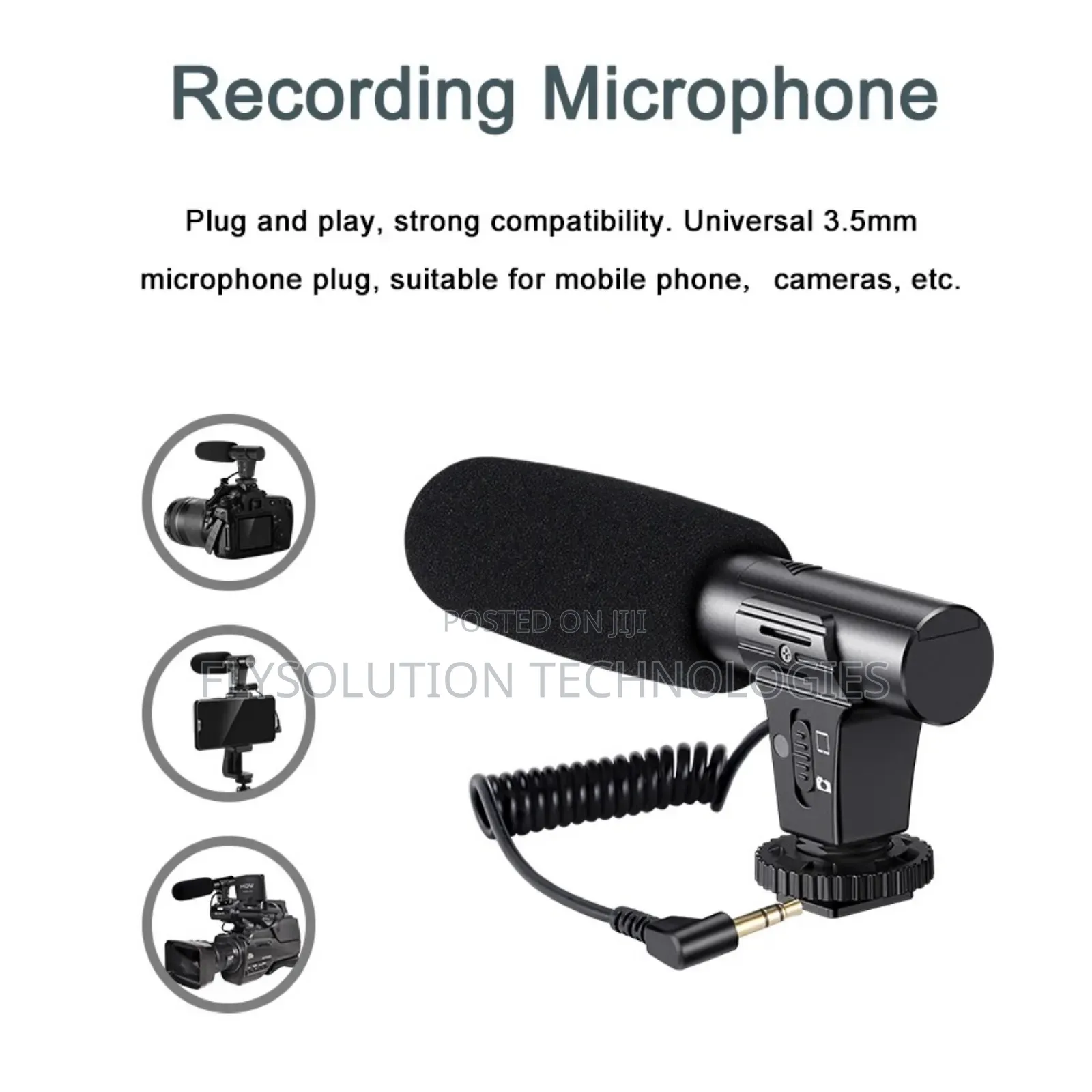 LED Vlogging Tripod Stand With Microphone