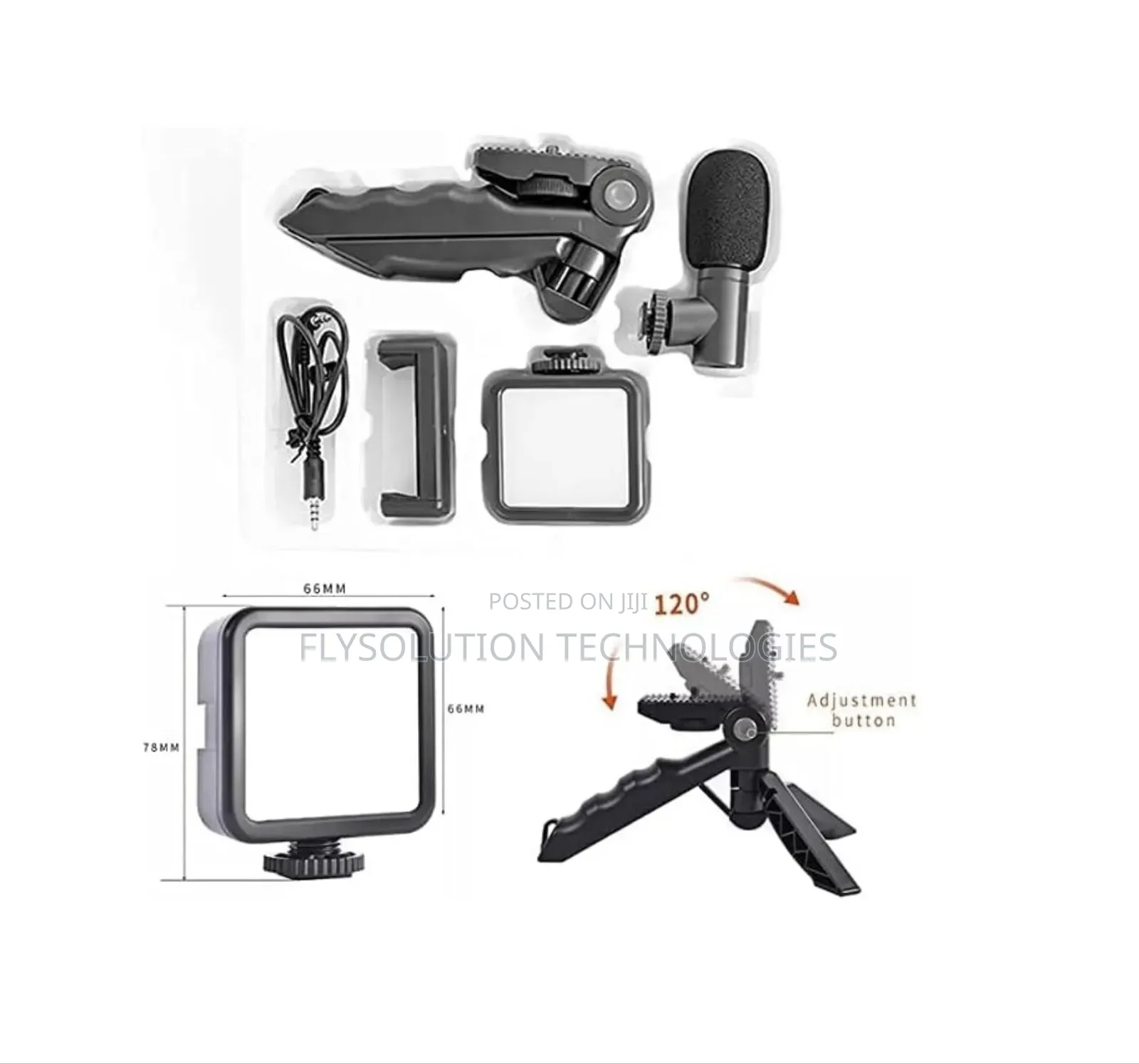 LED Vlogging Tripod Stand With Microphone