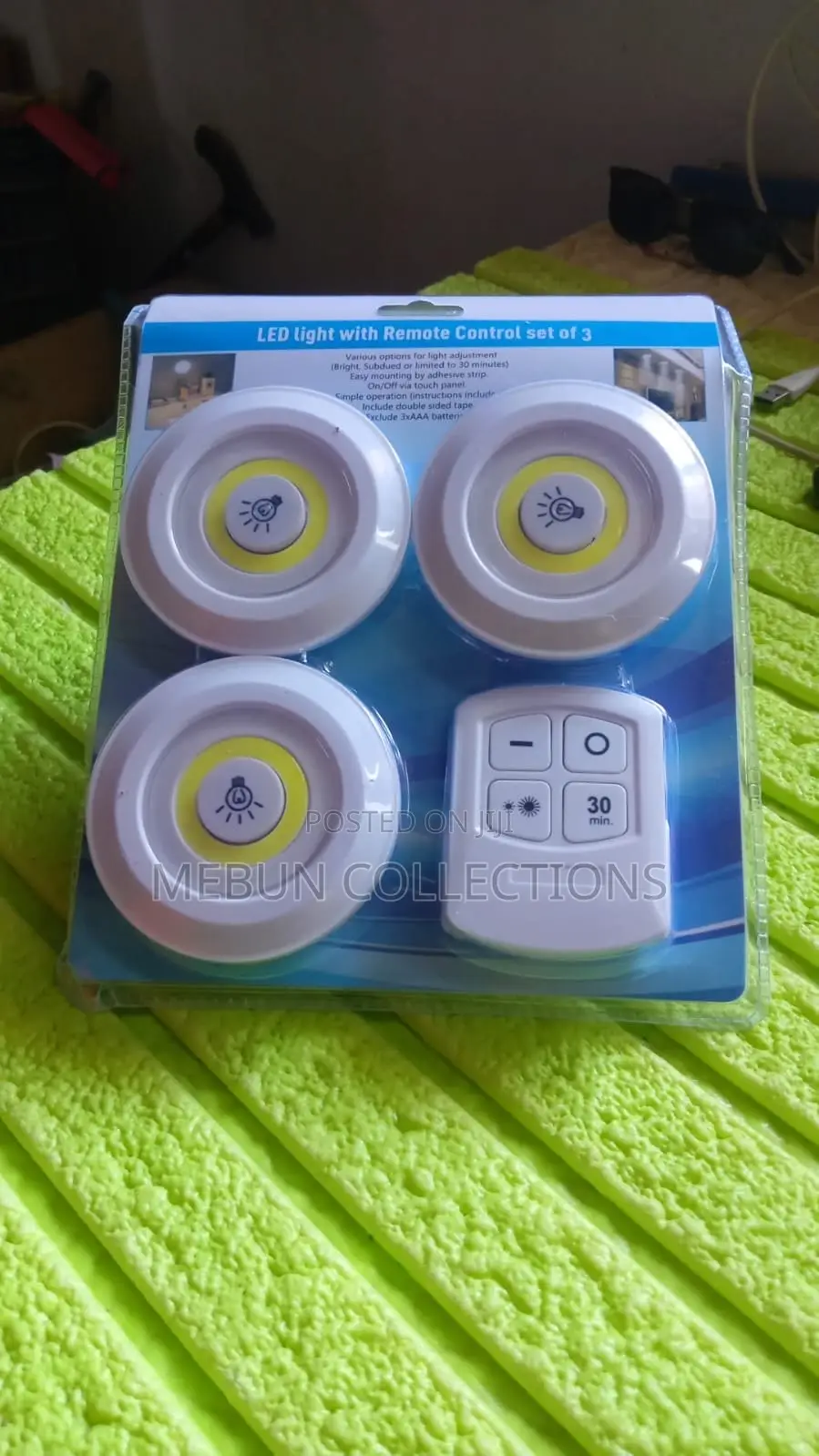 Set of 3 LED Light With Remote Control