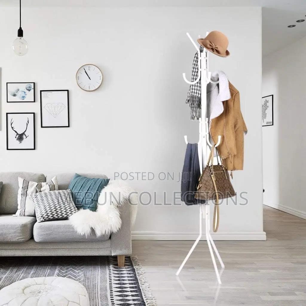 Standing Coat Rack With 12 Hooks