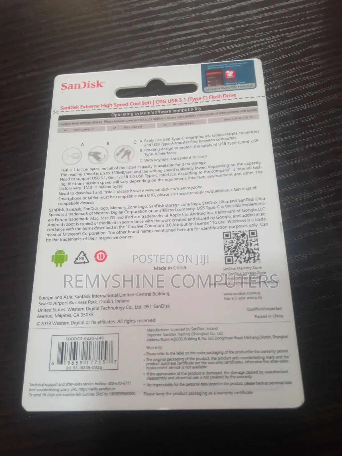 Sandisk Ultra Dual Drive Go USB Type C 32gb