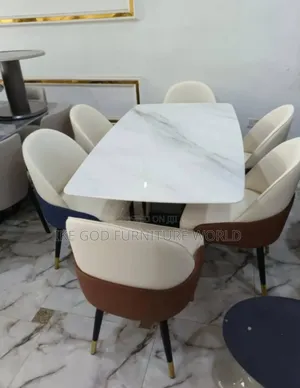 6seater High Classic Turkish Marble Dining Table With Solid