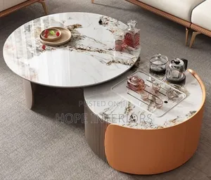 Center Table Two in One With Marble Top