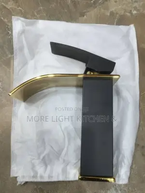 Black and Gold Basin Mixer