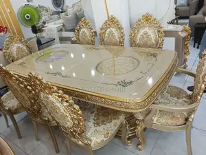Luxury Gold 8 Seater Dinning Table