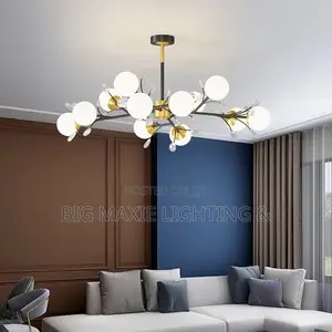 Nordic Fashion Art Iron Glass LED Decor Home Chandelier