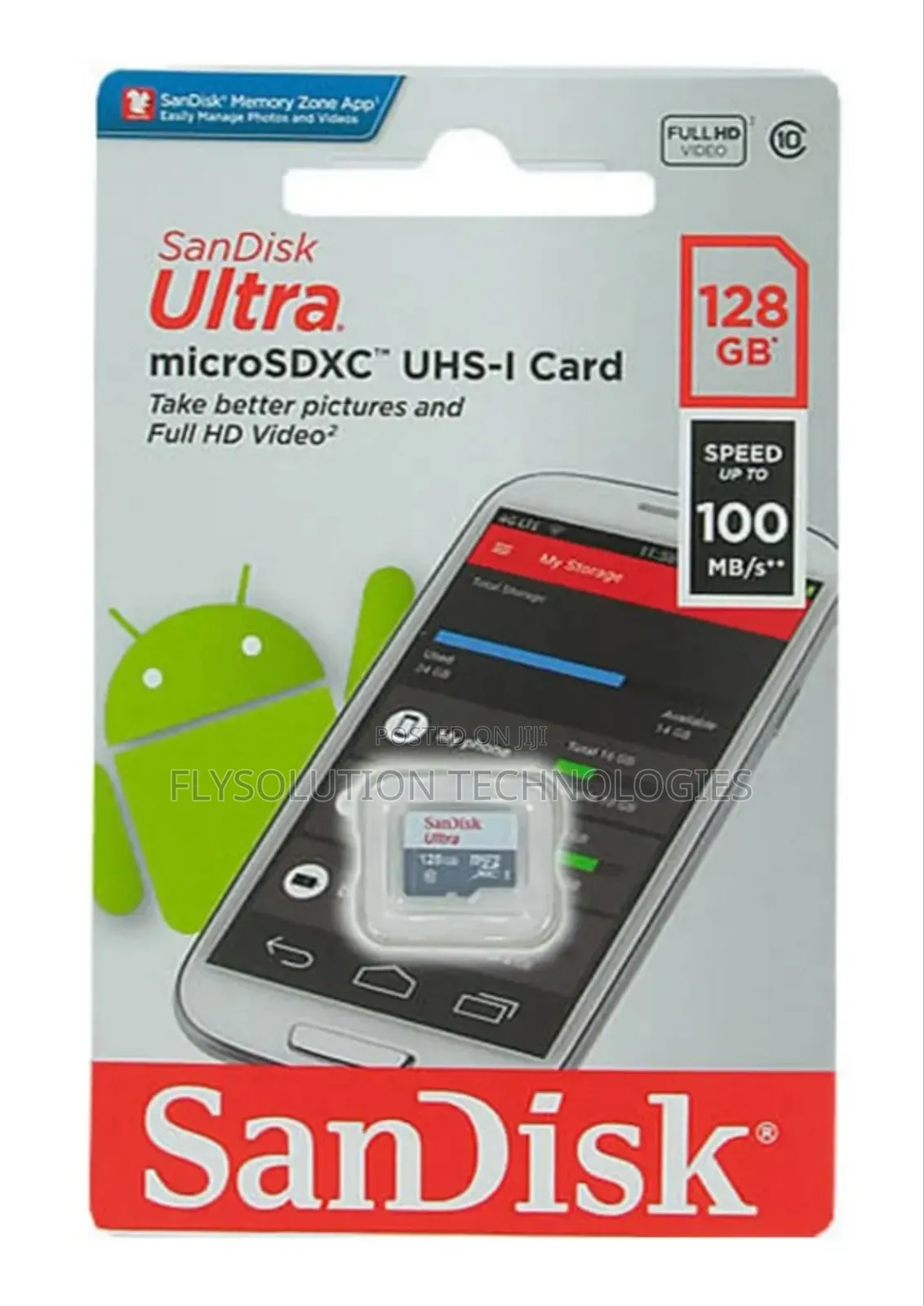 Sanddian Micro Sandisk Ultra Micro Sd 128gb 100mb/S Class 10 - Flysolution ...