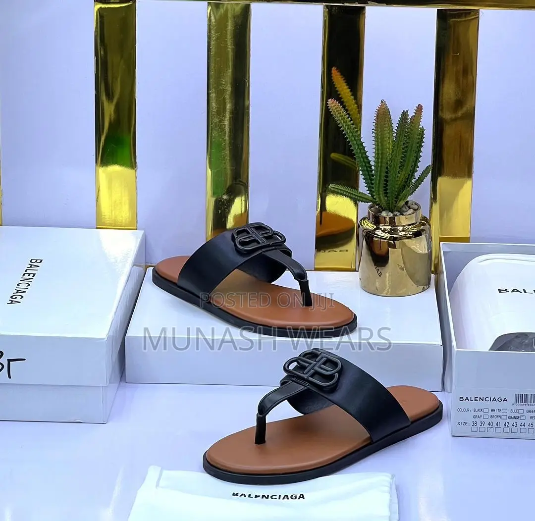 BALENCIAGA Leather Slipers