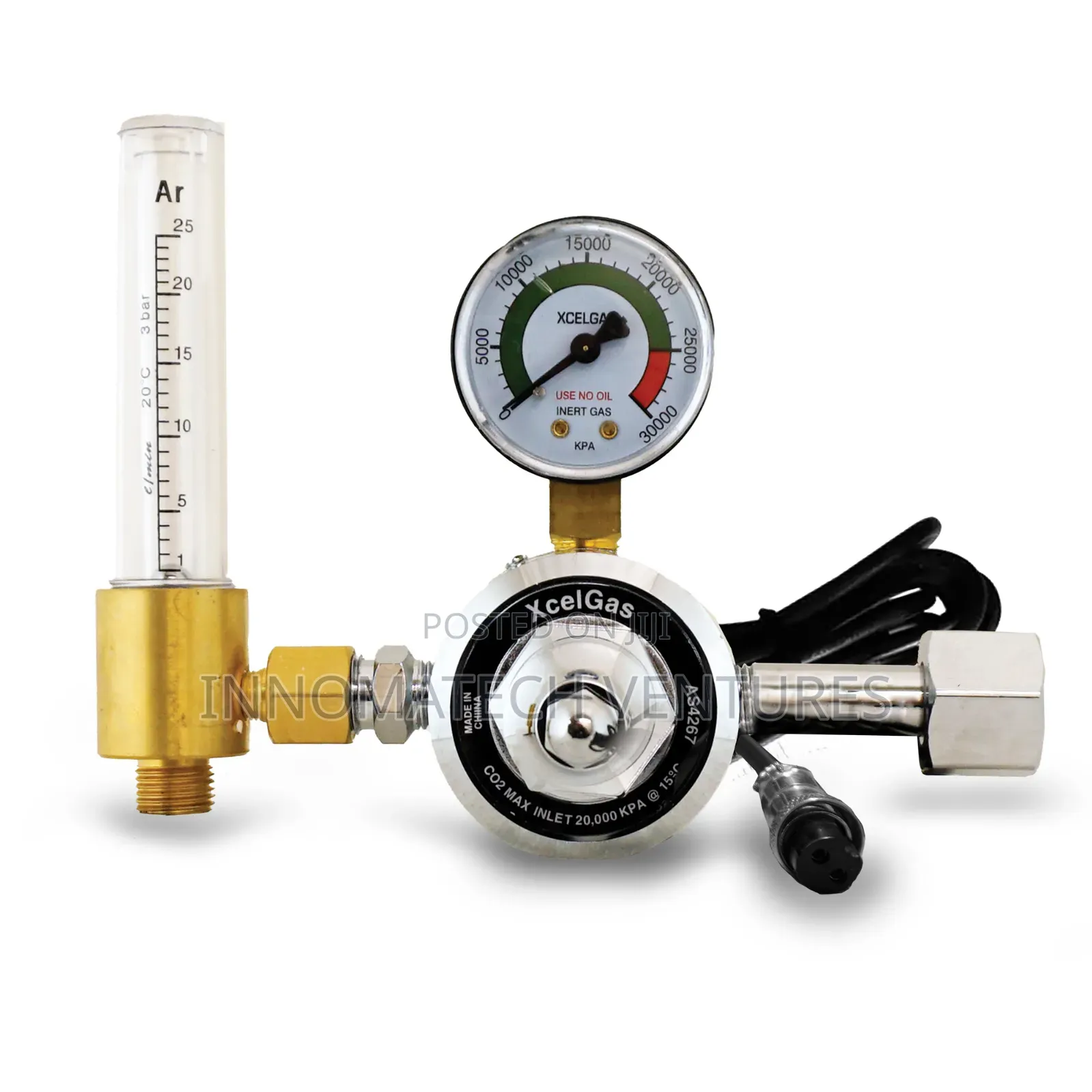Heated Co2 Flow Meter Regulator 36 Volts