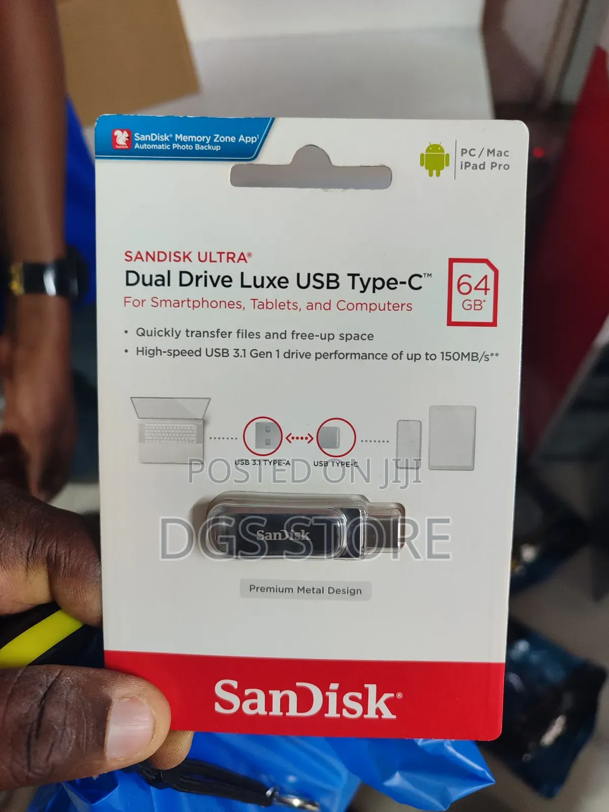 Sandisk Ultra Dual Drive Luxe Usb Type C 64gb