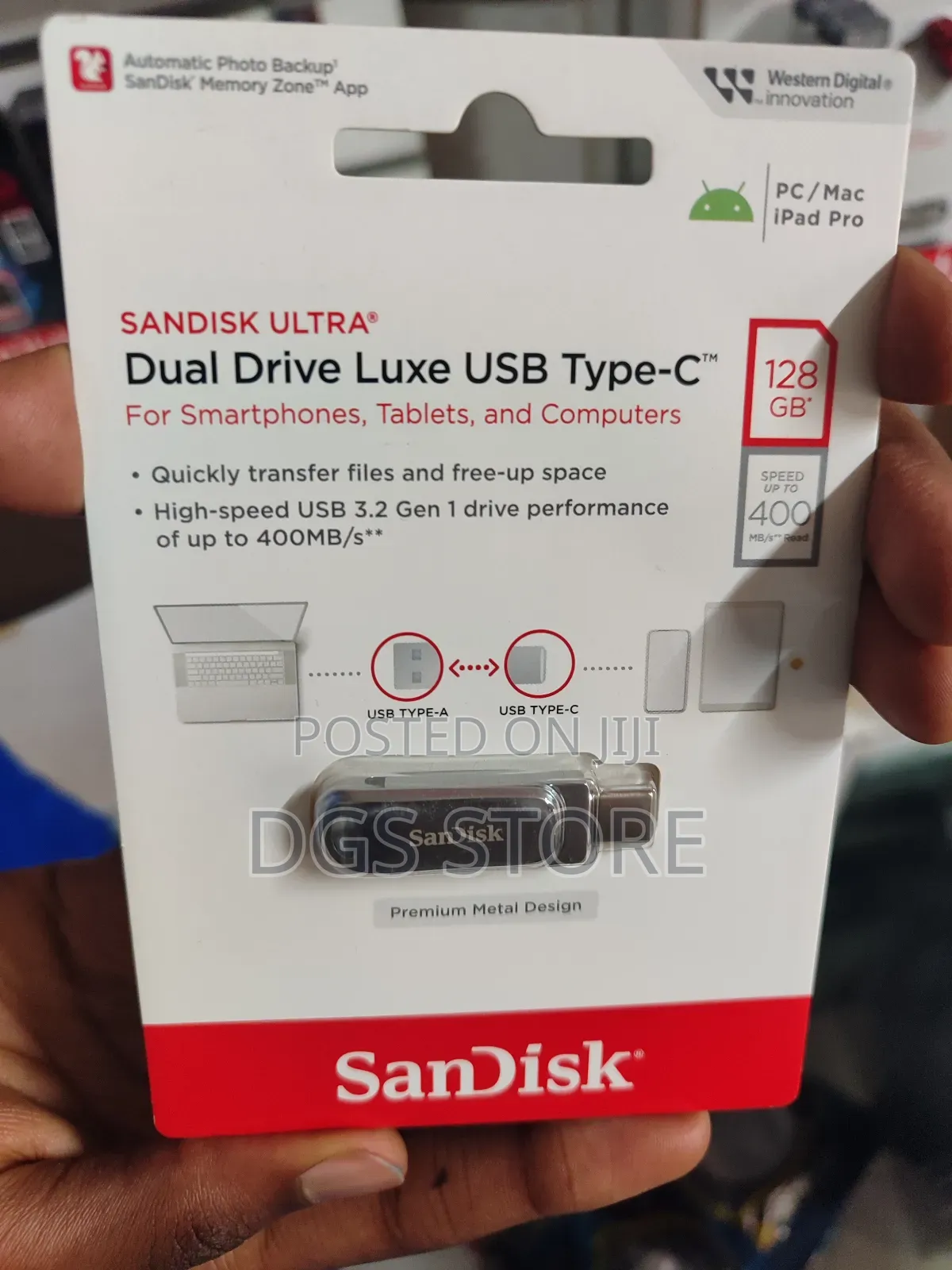 Sandisk Ultra Dual Drive Luxe Usb Type C 128gb