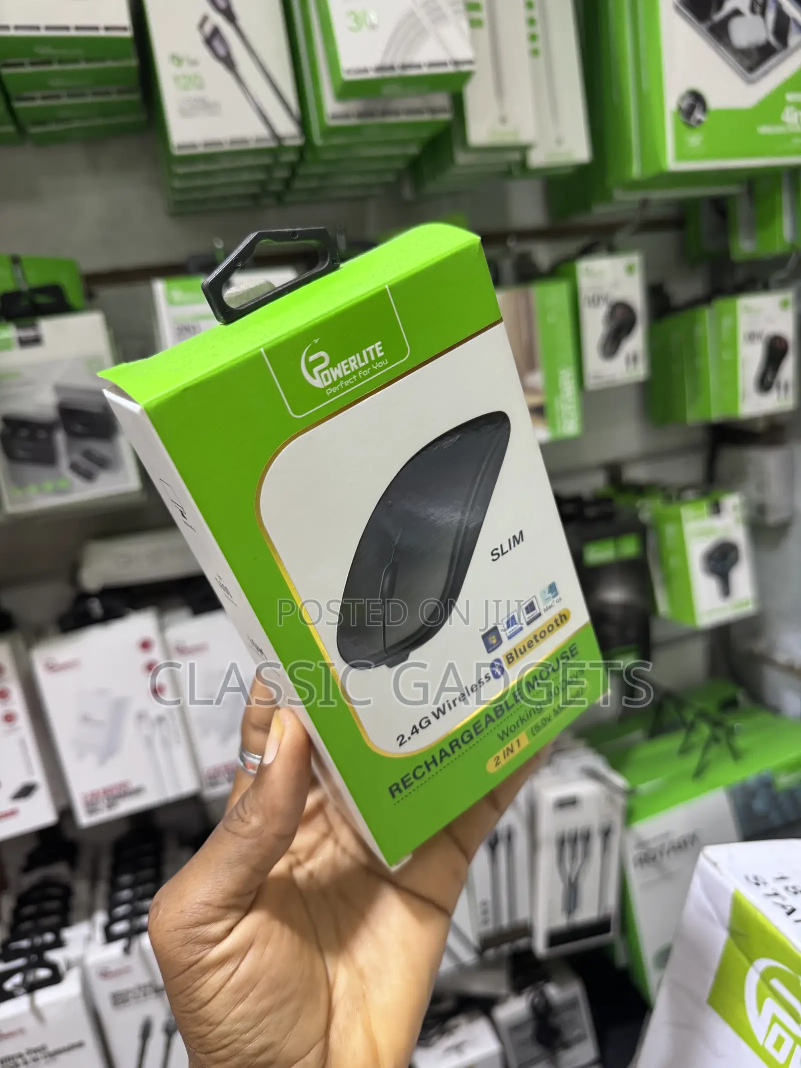 Powerlite Ultra Slim Bluetooth 2 in 1 Rechargeable Mouse