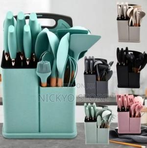 Kitchen Set: 19-piece Utensils And Knife Set With Block in Lagos Island ...