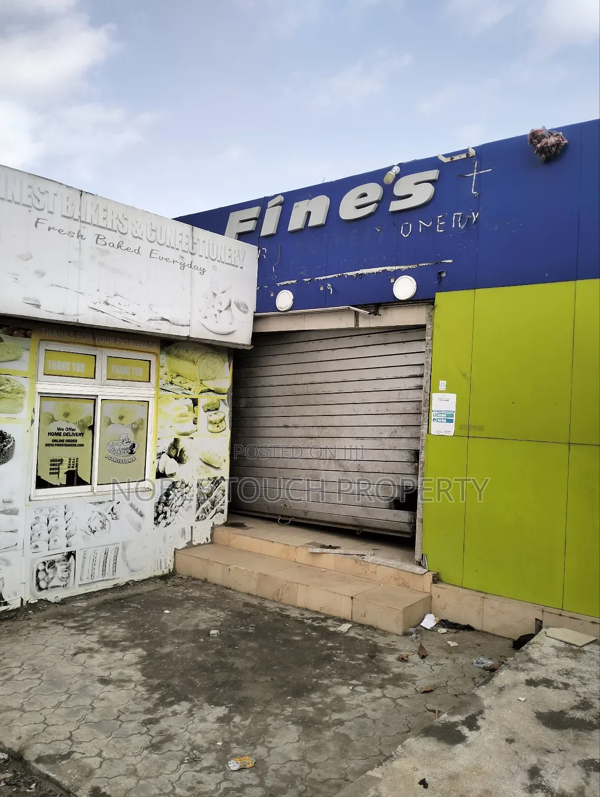 Commercial Structure Along the Major Road at Igando
