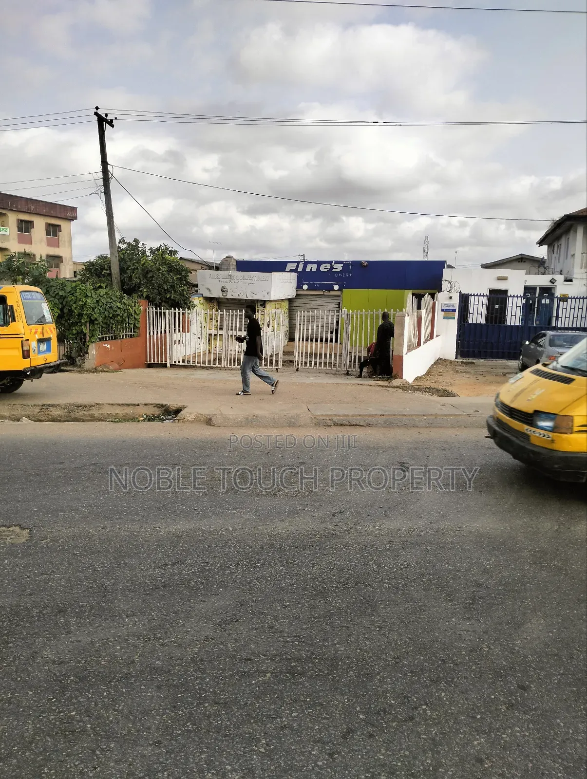 Commercial Structure Along the Major Road at Igando
