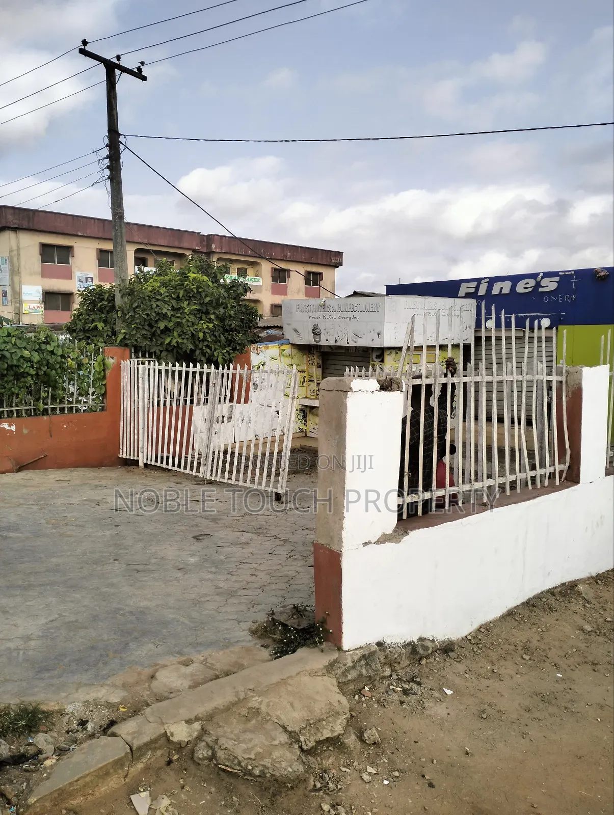 Commercial Structure Along the Major Road at Igando