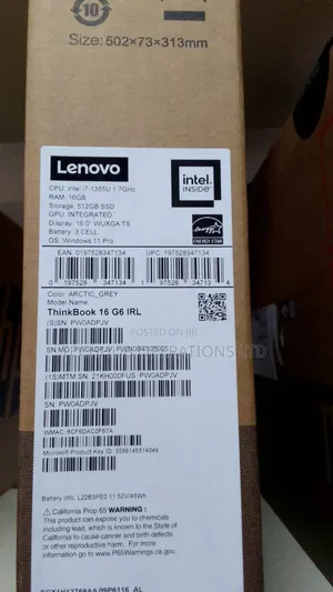 New Laptop Lenovo ThinkBook 15 16GB Intel Core i7 SSD 512GB