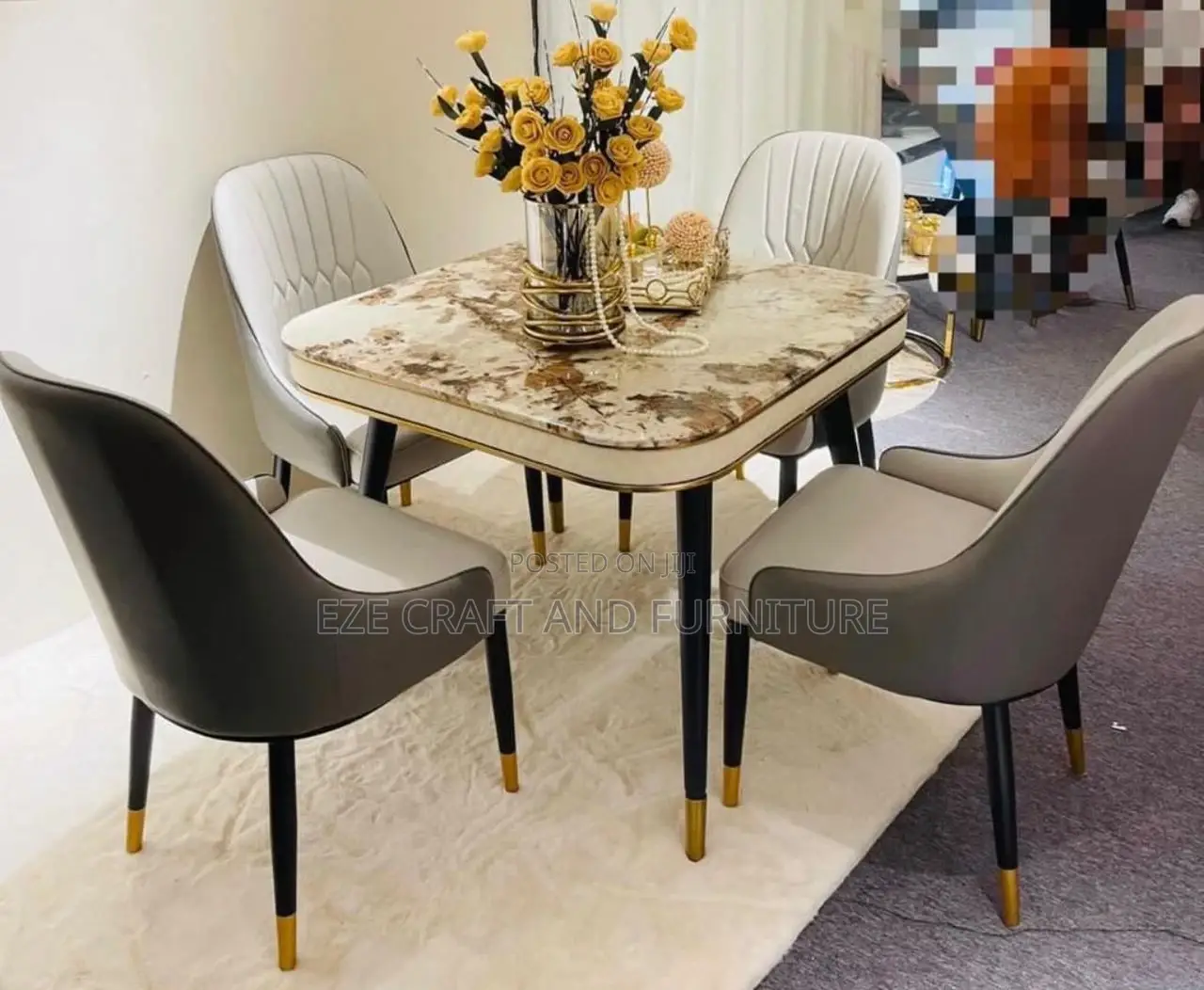 Marble Dining Set by 4seaters