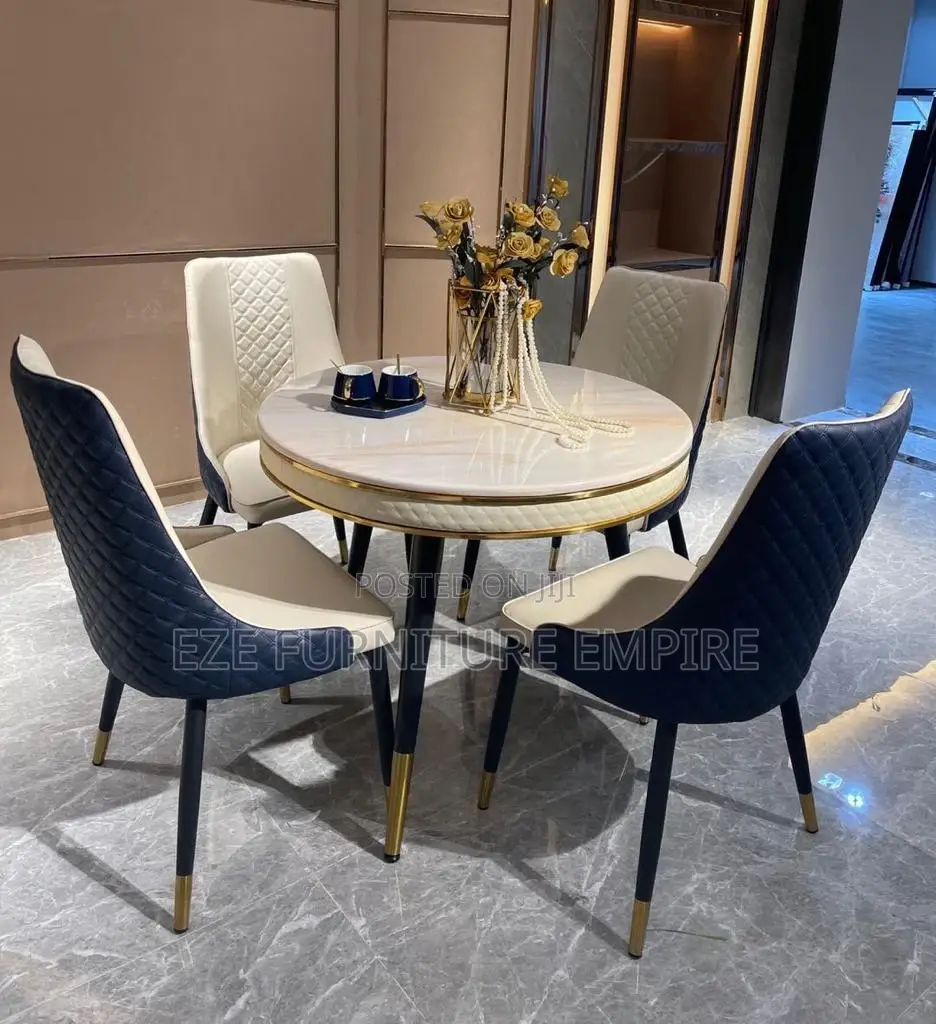 Round Marble Dining Set