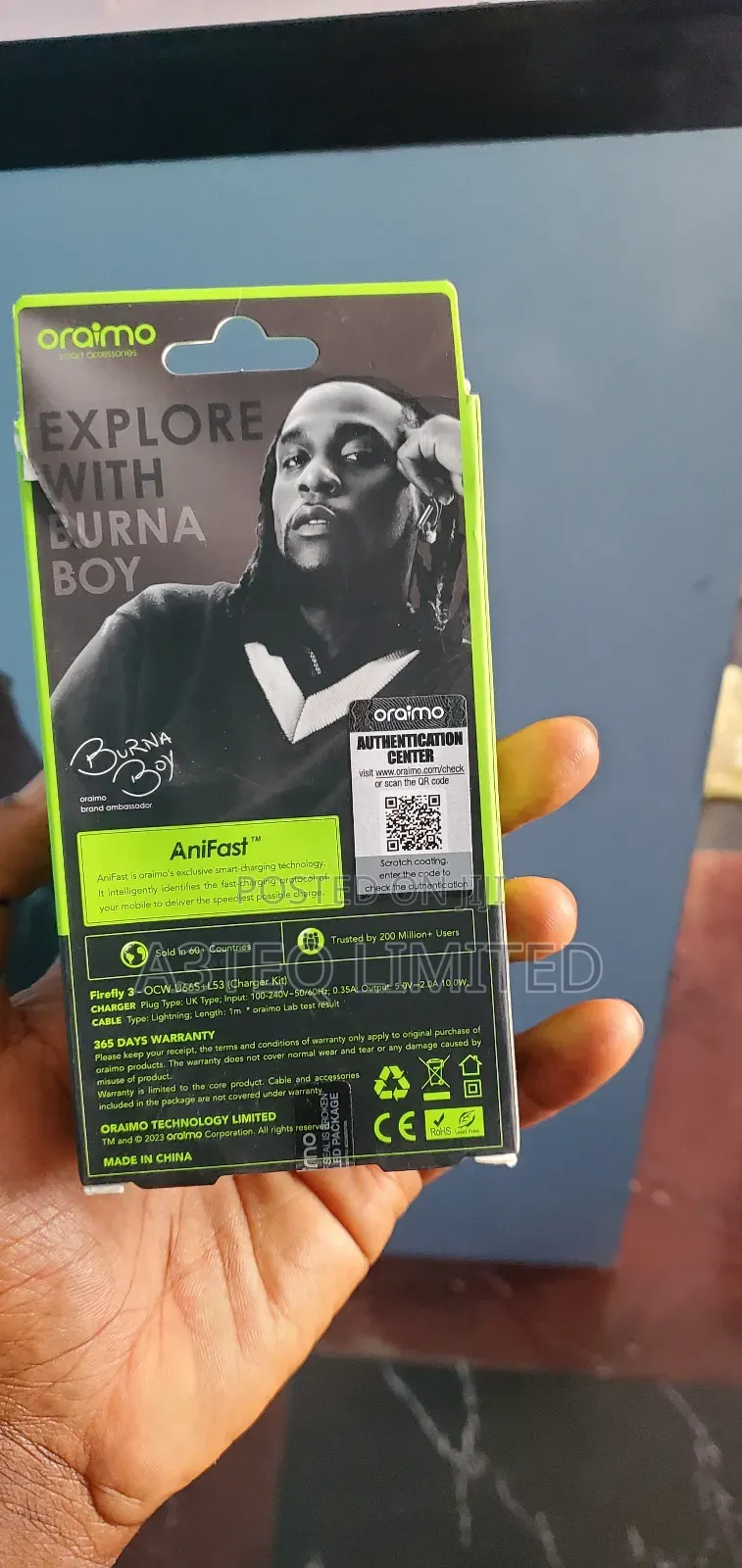 Oraimo Compact 2A Fast Lightning Charger