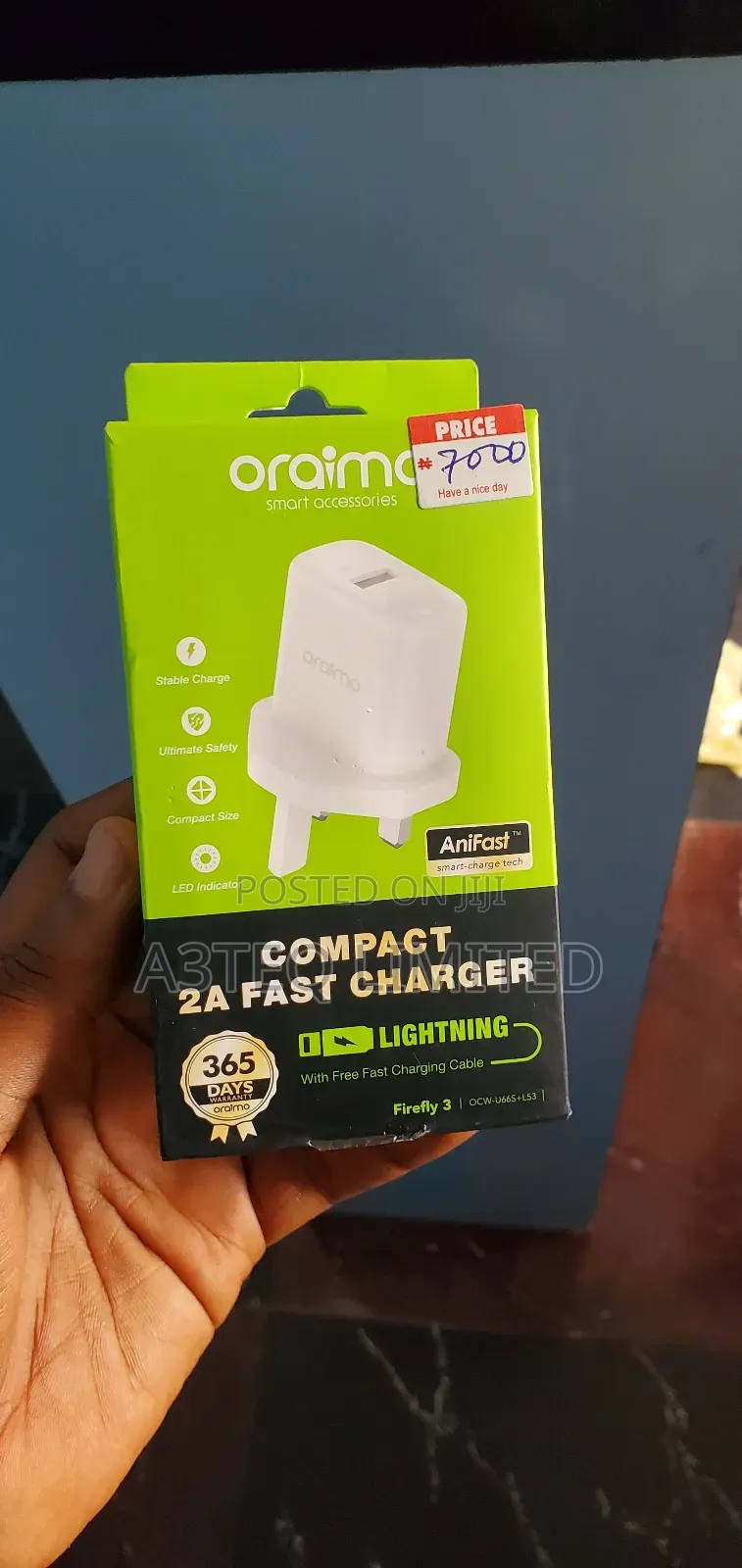 Oraimo Compact 2A Fast Lightning Charger