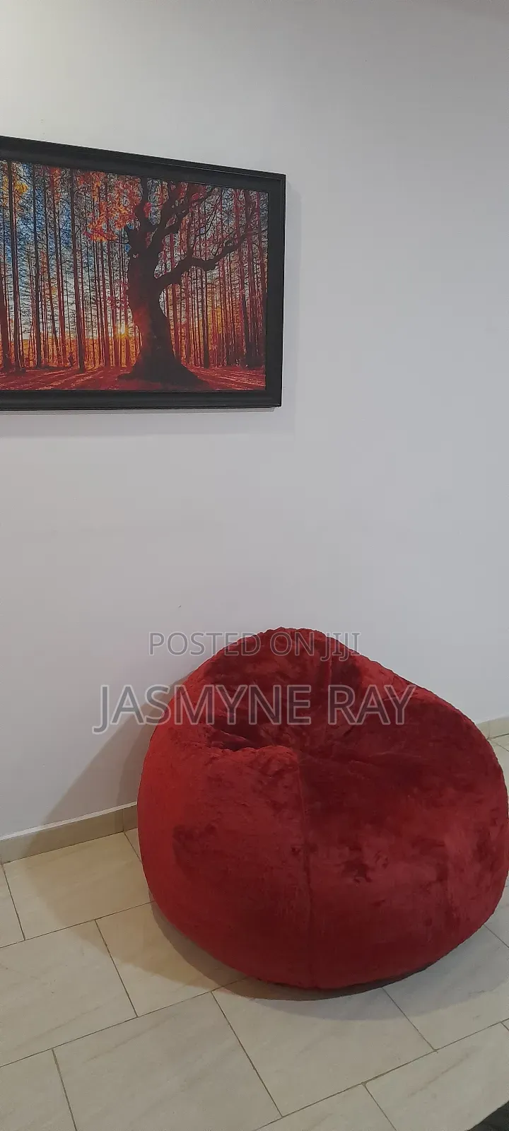 Wine 4ft Bean Bag Sofa