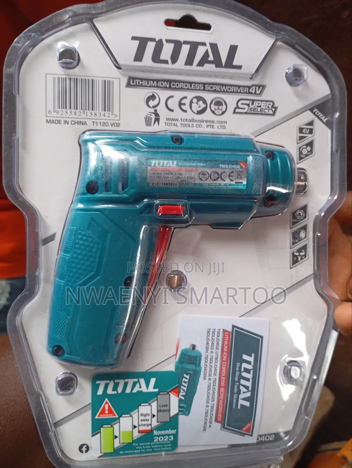 Total Cordless Screwdriver Machine