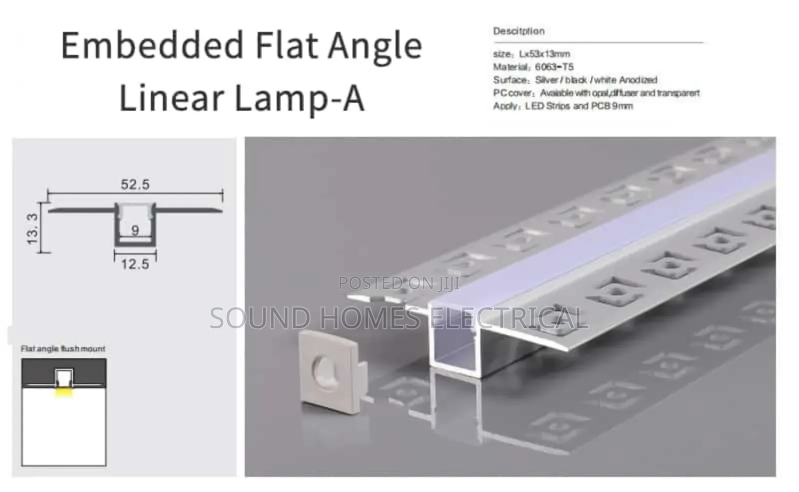 Aluminium Profiles Fitting for Pop Ceilings