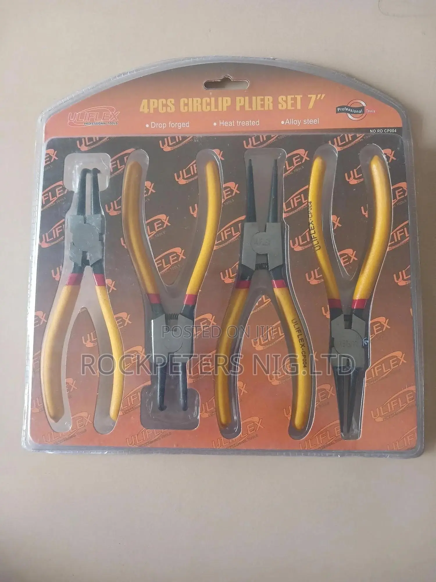 Uliflex 7" 4pcs Circlip Plier Set